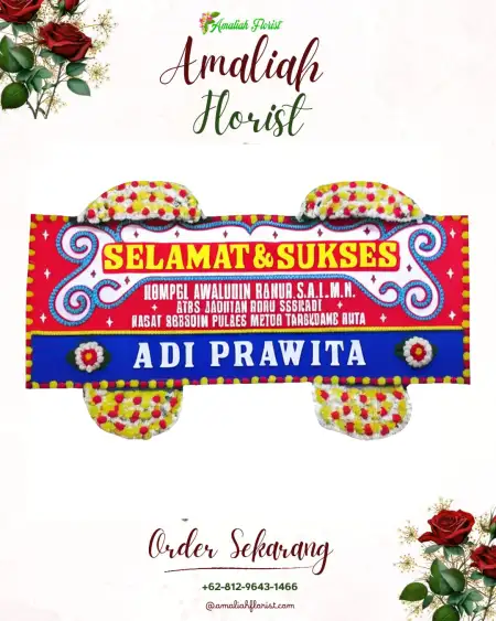 Papan Bunga Ucapan Selamat Genito